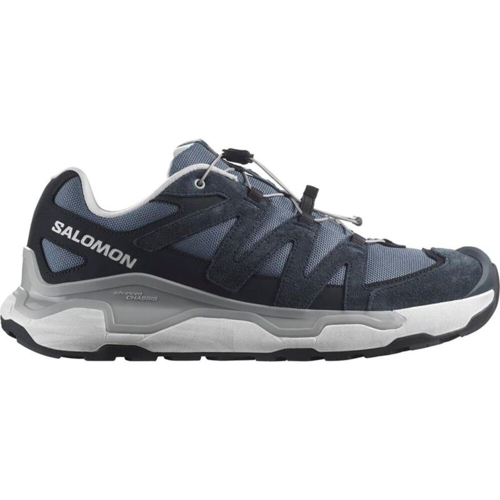 Salomon Mens Roam Leather Shoes / Grisaille/Blue